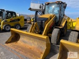 Cat 420 F2 backhoe, 4WD, extendable hoe, 24in ditching bucket, quick coupler, cab, heat, A/C, 5393