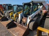 Bobcat S650 skid loader, 2 speed, GP bucket, cab, heat, A/C, missing door, 960hrs.