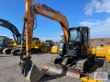 Case CX75C-SR excavator, rubber tracks, WB quick coupler, cab, heat, A/C, 36in digging bucket,