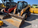 Case SV280 skid steer loader, cab, heat, A/C, joystick control, 2 speed, power wedges, 2410 hrs.
