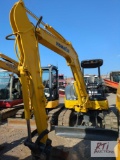 Komatsu PC50 MR-2 excavator, 18in digging bucket, backfill blade, canopy, THU
