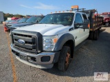 2011 Ford F450 XL 4 door flatbed, 12ft bed with power lift gate, 6.7L PowerStroke diesel, 4WD, PW,