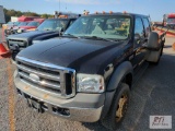 2006 Ford F450 XLT 4 door flatbed, PowerStroke diesel, 4WD, PW, PL, A/C, 72,472 miles, VIN: