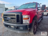 2009 Ford F-250 XL extended cab utility truck, 6.8L V10 engine, Reading utility body, 4WD, PW, PL,
