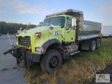 2009 Mack GU713 granite tandem axle dump, automatic transmission, Henderson stainless steel body,