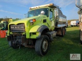 2009 Mack GU713 granite tandem axle dump, automatic transmission, Henderson 14ft stainless steel