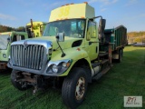 2011 International WorkStar 7400 single axle brush dump, Petersen grapple (broken), MaxxForce DT