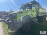 2009 Mack tandem axle dump, stainless 14ft stainless steel box, not running, TMU,