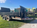 2015 Bwise 14ft ultimate dump trailer, with high sides, ramp, hydraulic jack, Bill of Sale Only