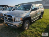 2003 Dodge Ram 2500 4 door pickup, 4WD, PW, PL, A/C, 210,119 miles, VIN:1D7KU28D23J550739
