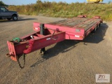 1997 Rogers 24ft backhoe trailer, air brakes, dovetail, low profile, fold over ramps, 49,525lb GVW,