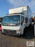 2007 Mitsubishi Fuso FE180 single axle cube van, Morgan 16ft body, roll up door, standard