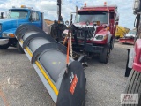 2006 International 7600 tandem axle dump, Beau Roc 14ft steel body, 1 way plow and wing, Fuller 13