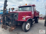 2001 Volvo single axle dump, 9ft steel body, Cummins 305 engine, Fuller RTX transmission, TMU miles,