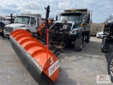 2014...International 7500 WorkStar single axle dump, Henderson galvanized body, 1 way plow and wing,