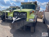 2009 Mack GU713 granite tandem axle dump, automatic transmission, Henderson 14ft stainless steel