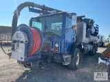2003 Mack MR6903 tandem axle vac truck with Vactor 2100 body, front Rotter hose reel, automatic