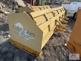 18ft bucket mount snow pusher with rubber edge and pads