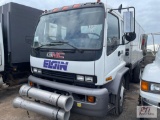 1998 GMC 7500 with Elgin sweeper, John Deere diesel sweeper power, extra parts included, has