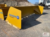 ProTech IS14L bucket mount snow pusher, missing edge and pad