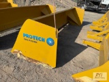 ProTech IS12B bucket mount snow pusher, missing edge and pad