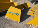 ProTech IS12S skid loader mount snow pusher, missing edge and pad