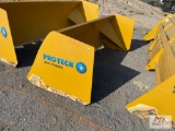 ProTech IS08S skid loader mount snow pusher, missing edge and pad