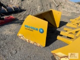 ProTech IS06S skid loader mount snow pusher, missing edge and pad