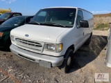 1998 Ford Econoline 150 work van, not running, 25,000 mi., VIN:1FTRE1426WHA20662