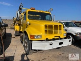 1994 International 4900 single axle spray truck, automatic transmission, DT466 engine, 2000 gallon