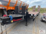 2017 Rampant Hi-Tensile backhoe trailer, air brakes, dual hydraulic jacks, 32ft, dovetail, hydraulic