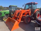 Kubota M6040 tractor, 4WD, 1 remote, quick attach loader, GP bucket, Ultra Grand cab, heat, A/C,