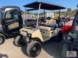 Club car electric golf cart with convertible seat or bed rear, alloy wheels, canopy, charger, BOS