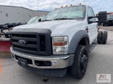 2009 Ford F550 XL cab and chassis, Powerstroke diesel, 4WD, A/C, brake controller, auxiliary
