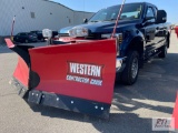 2019 Ford F350 XL extended cab pickup, 4WD, Western 8.5ft V-plow, PW, PL, A/C, auxiliary switches,