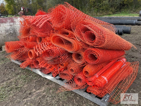 Pallet of snow fence