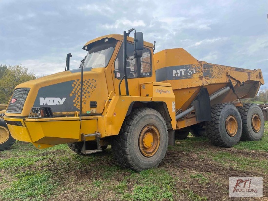 Moxy MT31 highline articulated dump, 23.5R25 tires, Runs and operates as it should
