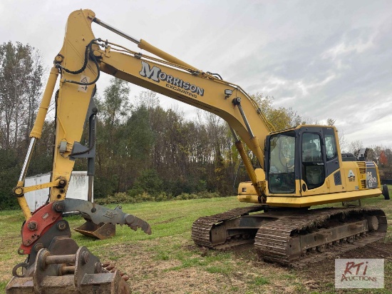2007 Komatsu PC200LC excavator, 4281 hours, 48" digging bucket, ESCO quick coupler, Hydraulic thumb,