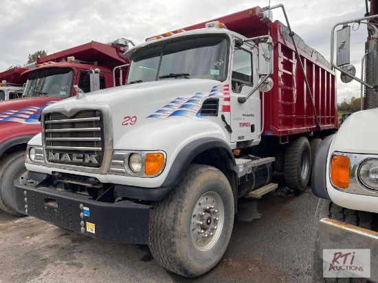2004 MACK CV713 Granite T/A dump, 130K miles, Maxitorque TM309M 9 speed transmission, MACK diesel,