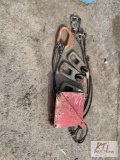 Sheive, sling and clamps