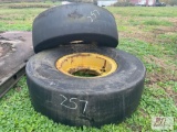 (2) 15.00R24 roller tires