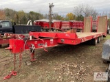 2017 Talbert AC-20-AR T/A equipment trailer, Heavy duty flip up ramps, 20' deck with 6' dovetail,