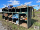 Steel cubical storage rack w/ contents....