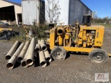 Trailer mounted pump, w/ 6M diesel....