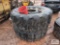 (2) 480/70R 34 tractor tires and wheels