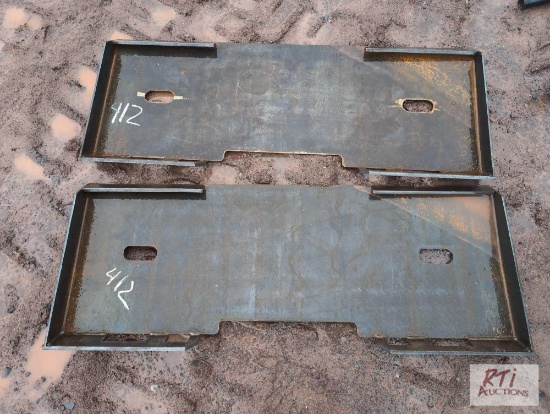 2X Skid loader mounting plate