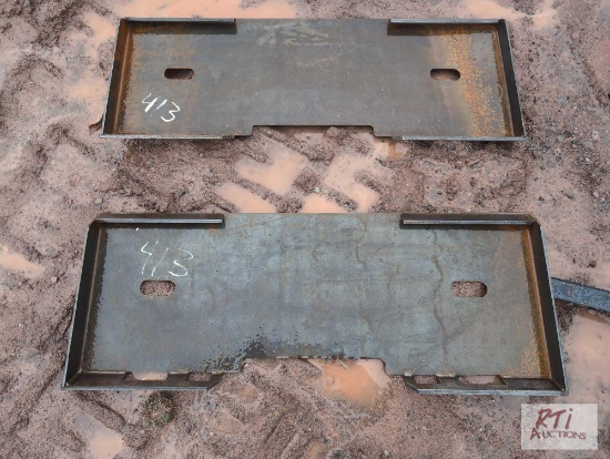 2X Skid loader mounting plate