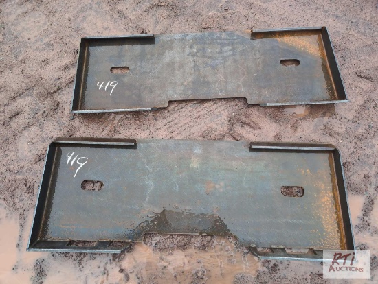 2X Skid loader mounting plate