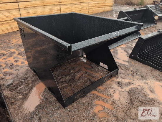 3ft skid loader mount dump hopper