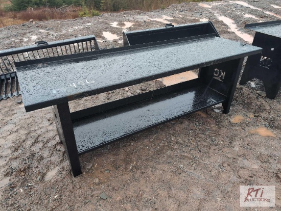 Light duty painted steel work bench, 90in